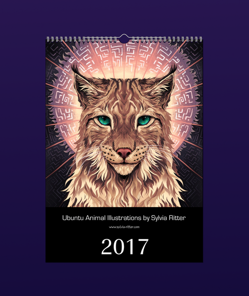 Ubuntu Animal Illustrations Calendar 2017
