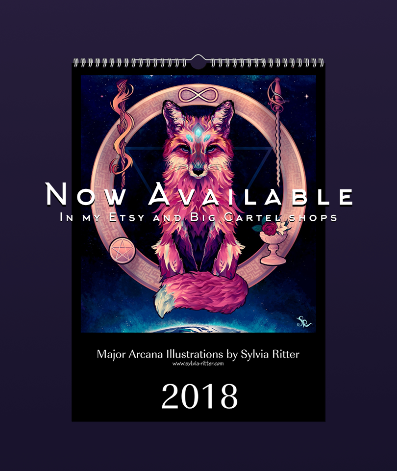Major Arcana Illustrations Calendar 2018