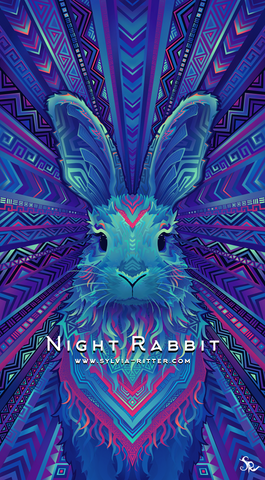 Night Rabbit - Signed Giclée Print